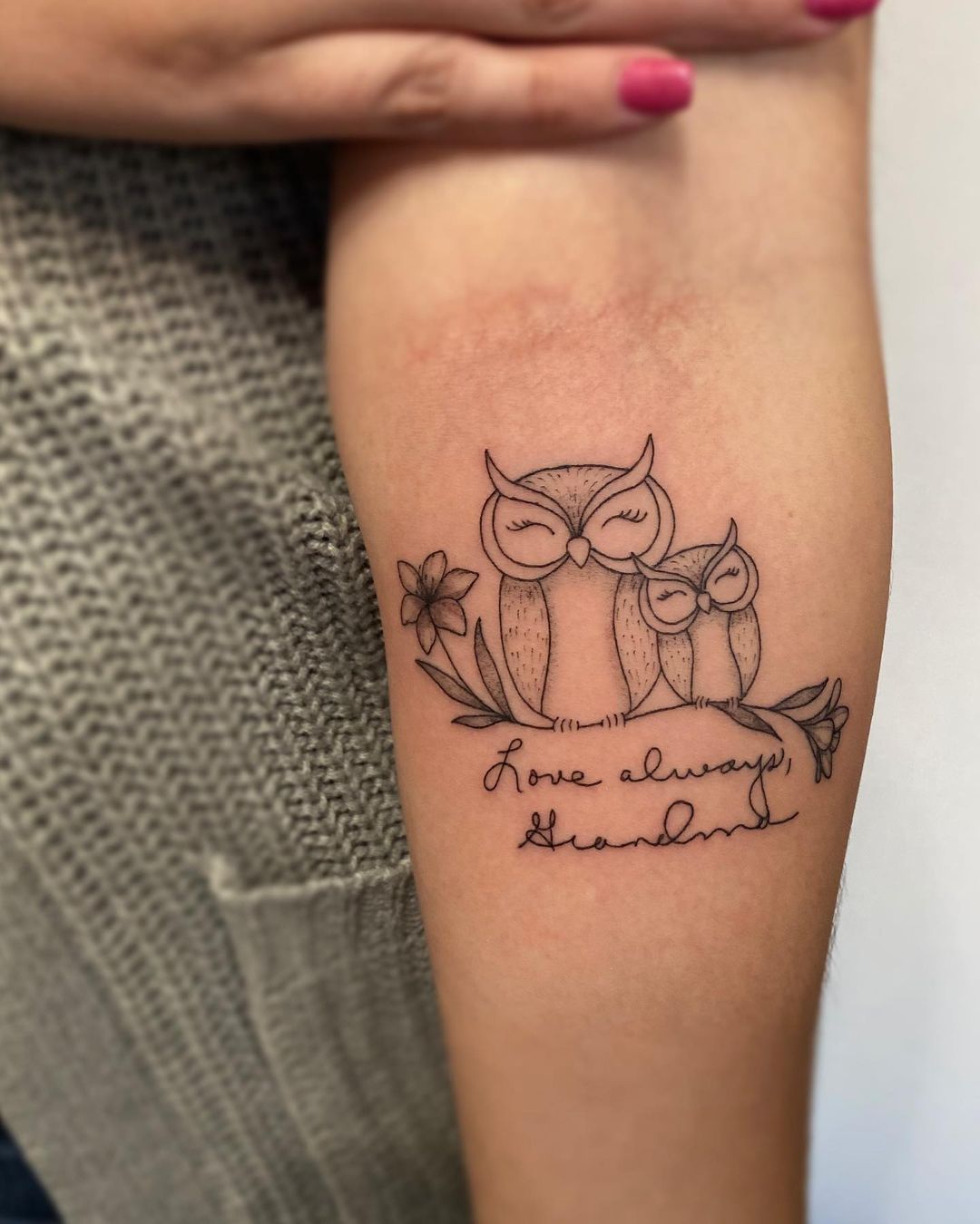 Tattoo With Owl