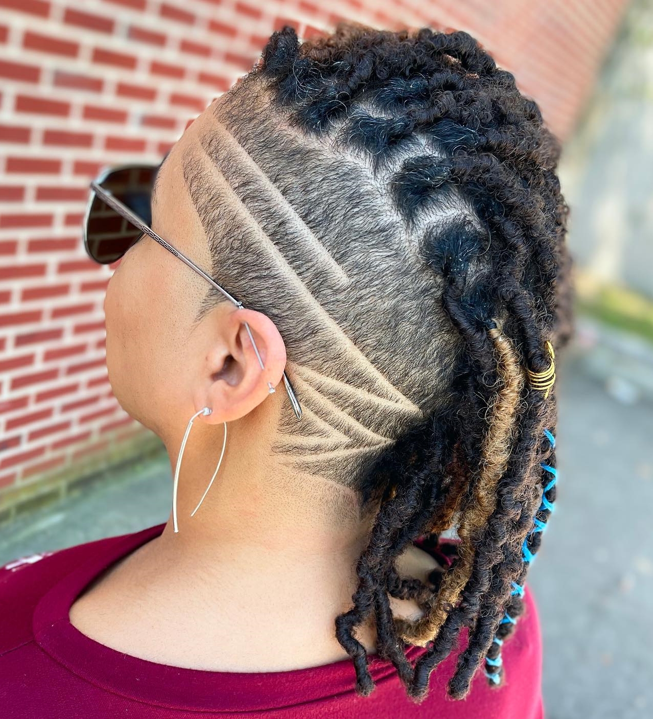 Black Dreadlocks with Side Undercut