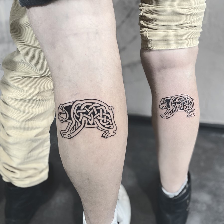 Artistic Celtic Couple Tattoo Design