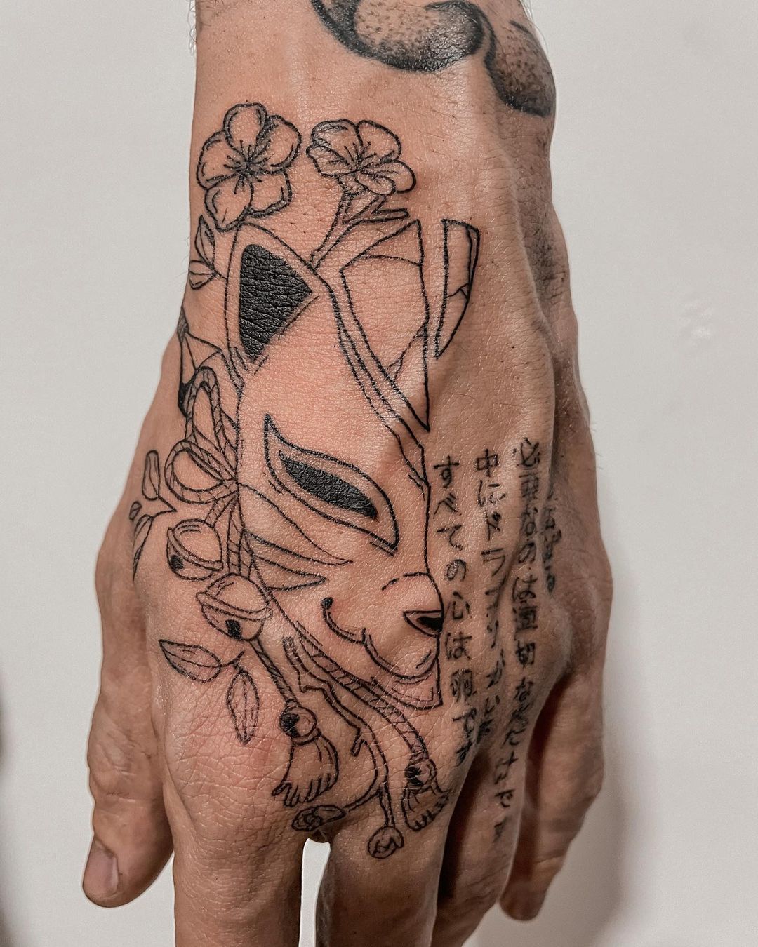 Japanese Writing Tattoo on Hand