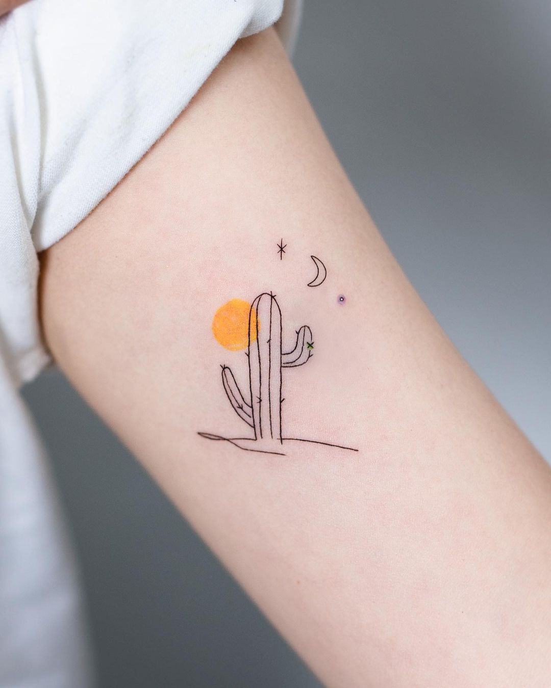 Stunning Minimalist Succulent Tattoo