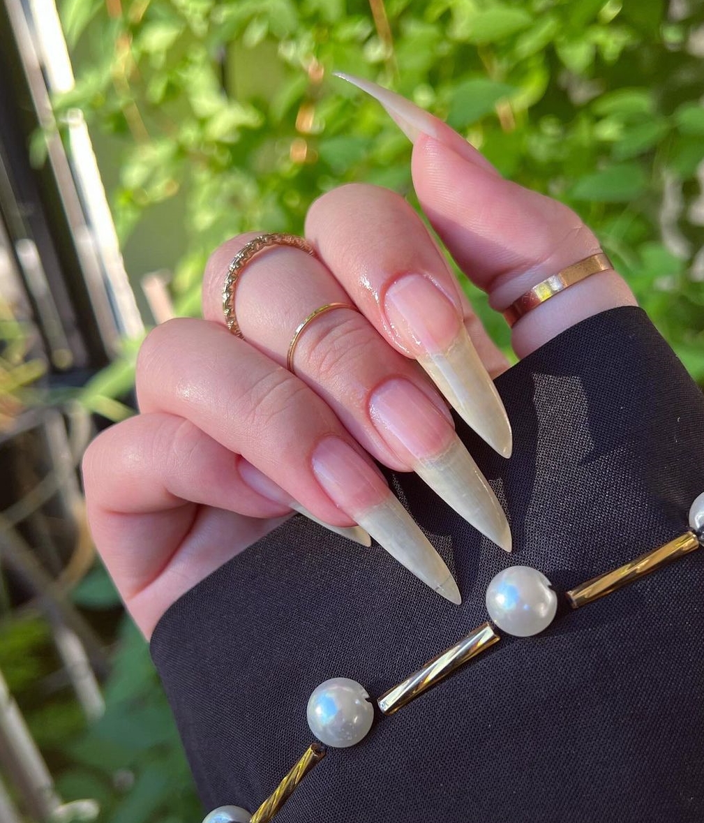 Natural Stiletto Nails