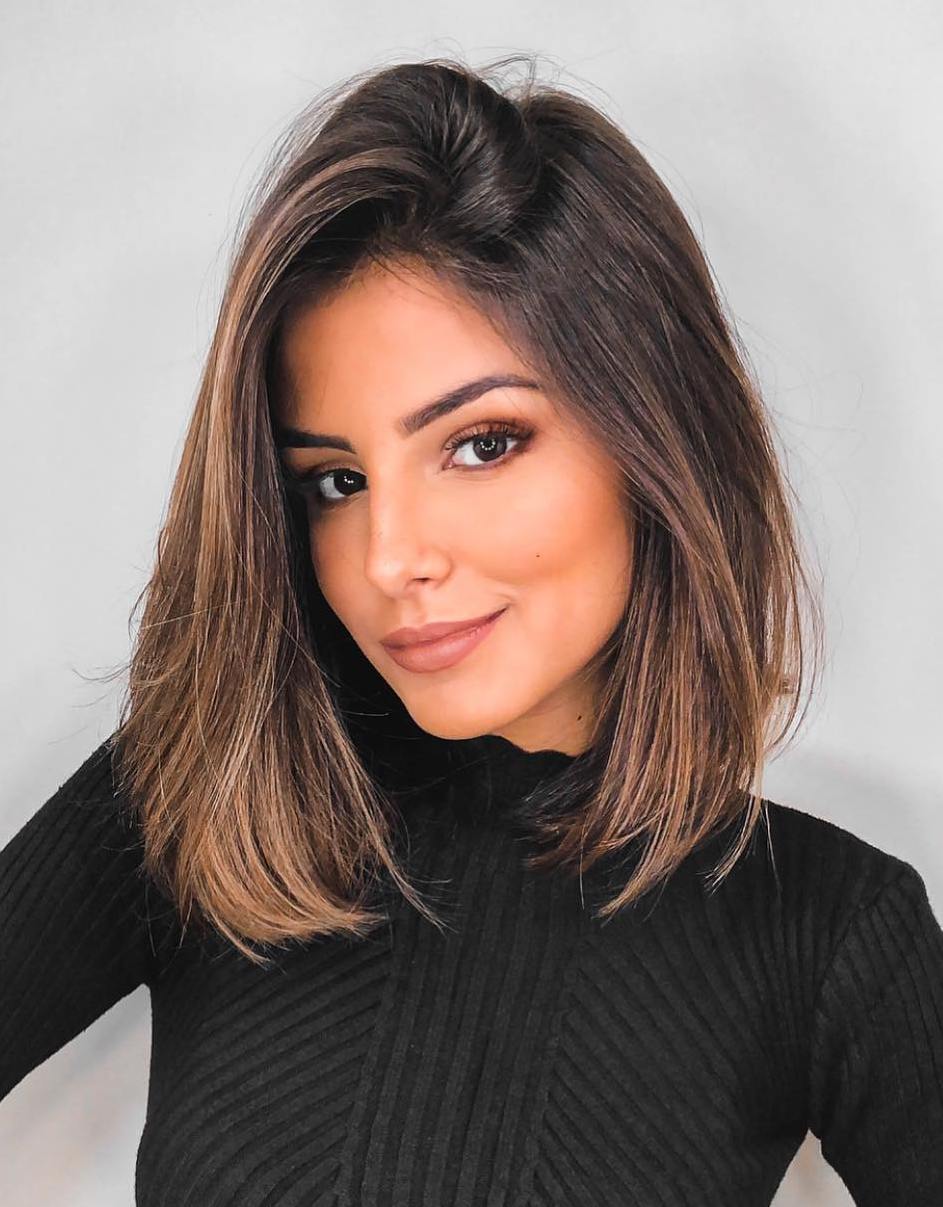 Lob Haircut 2020 Brunette