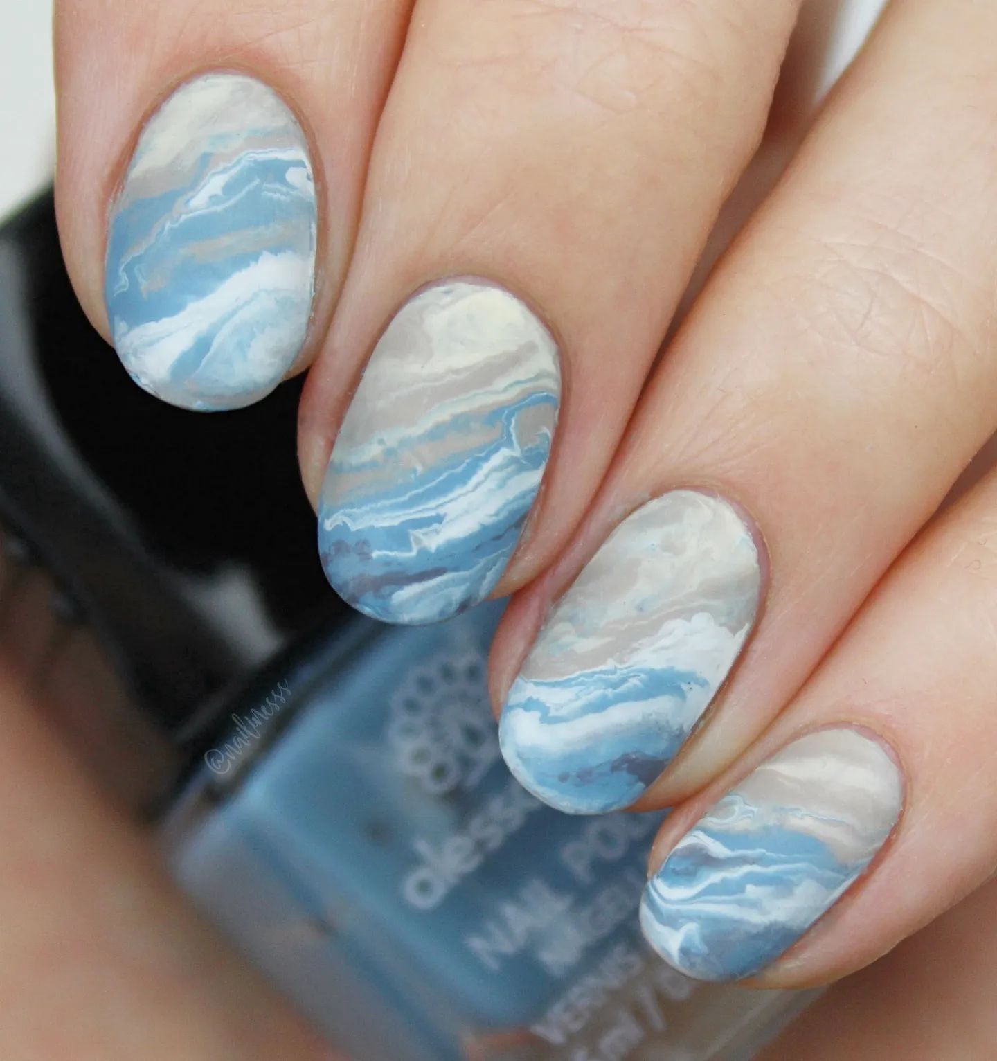Beach Summer Nails with Waves