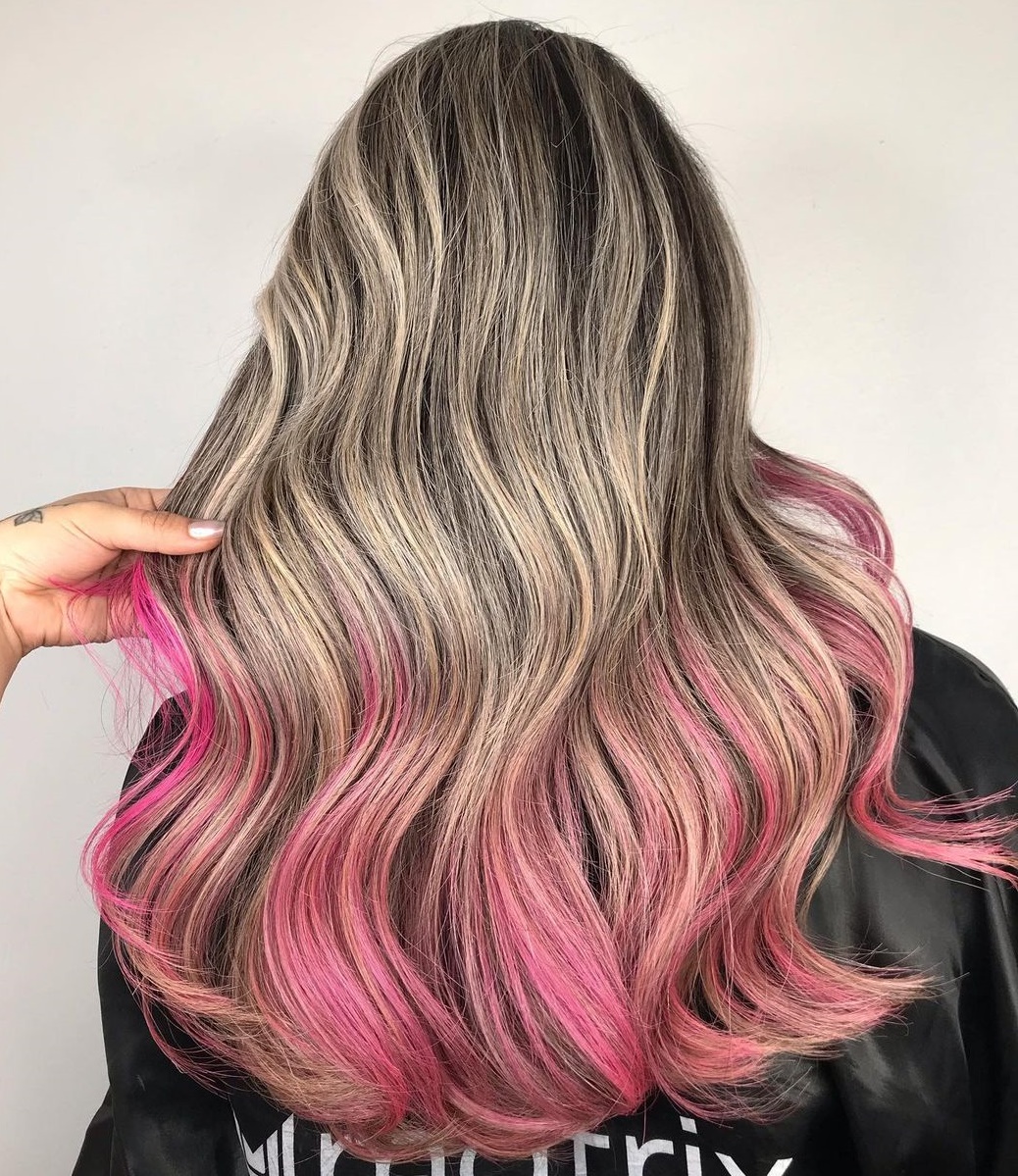 Blonde to Pink Ombre Hair