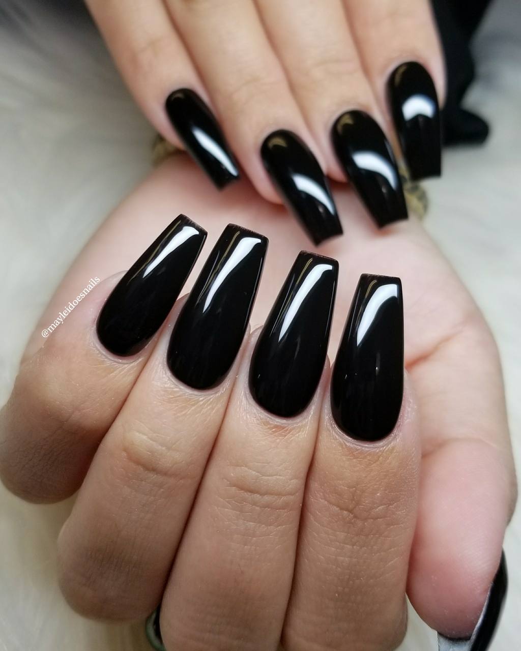 Black Coffin Nails