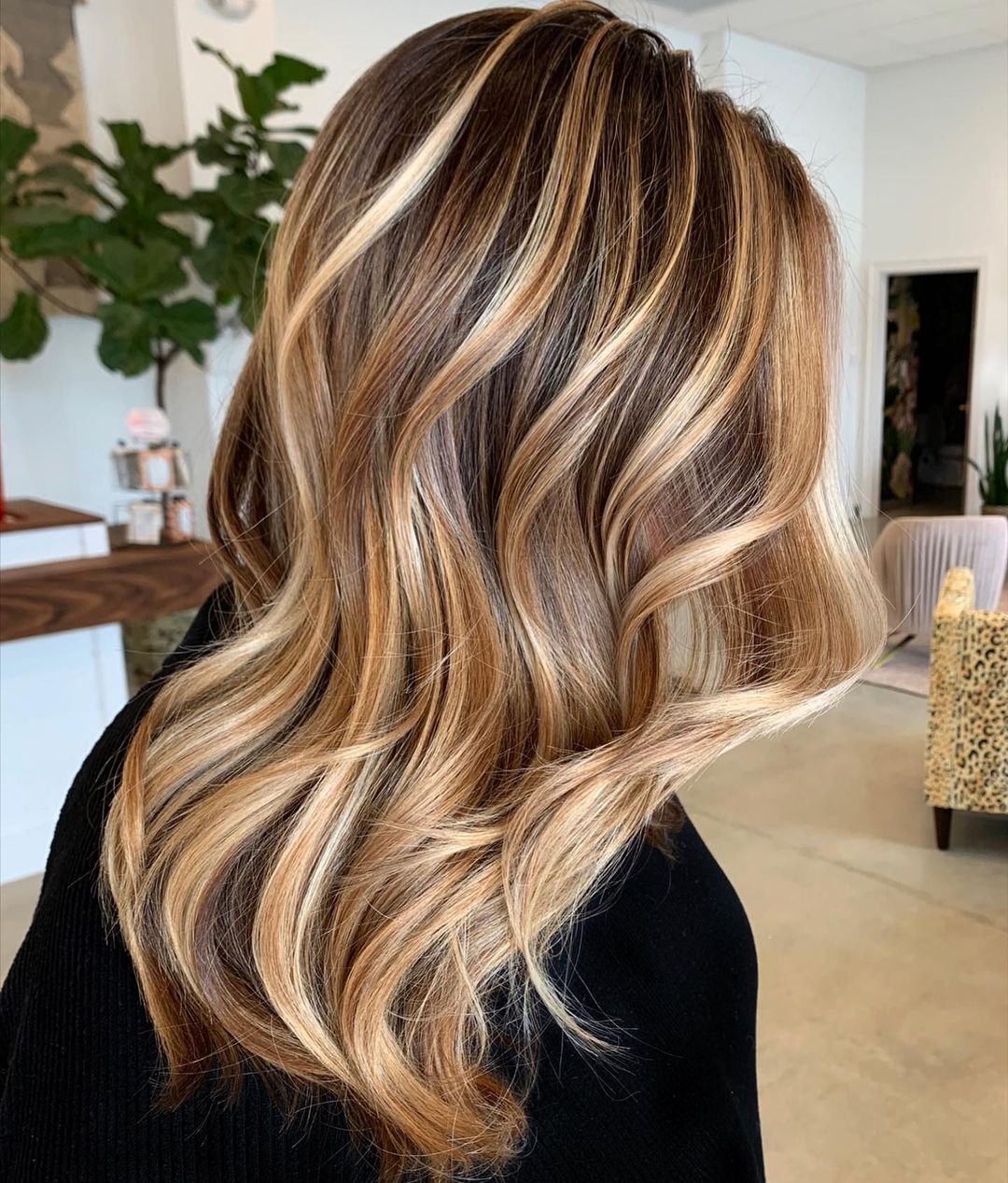 Caramel Blonde Balayage on Long Hair