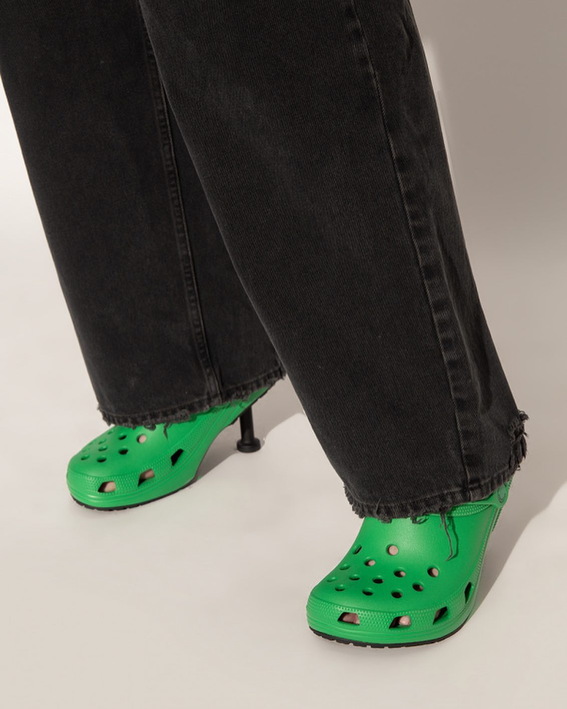 Green Croc Heels