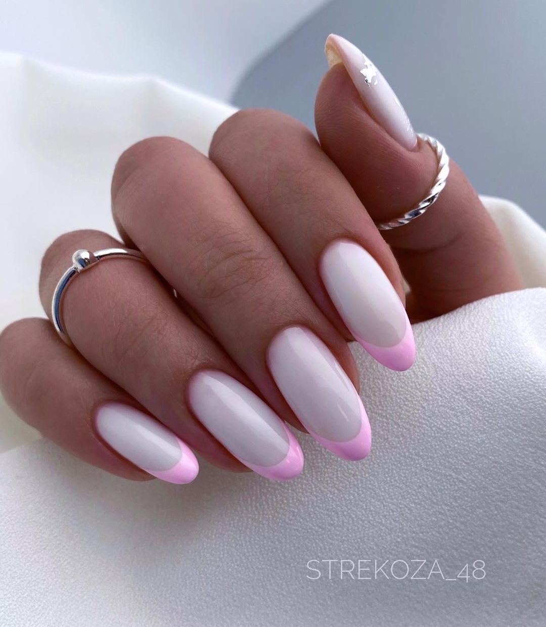 Light Pink French Tip Nails