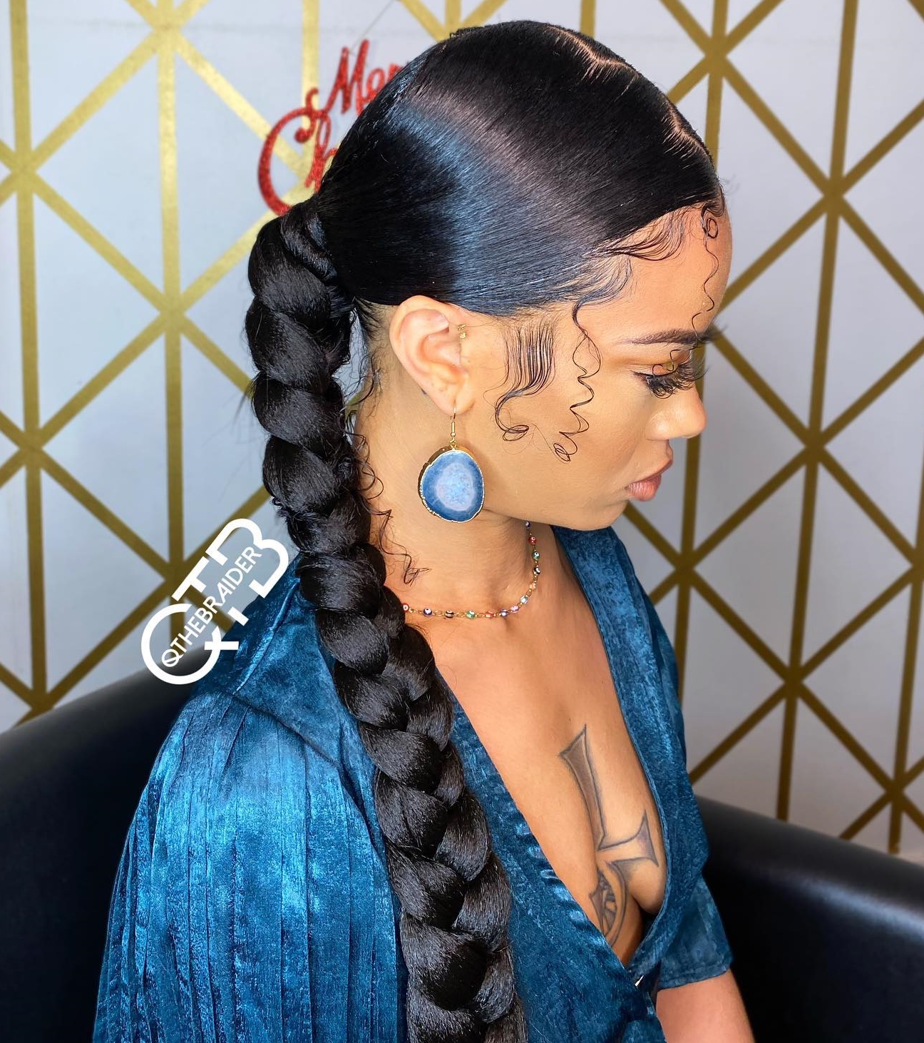 Sleek Braided Ponytail