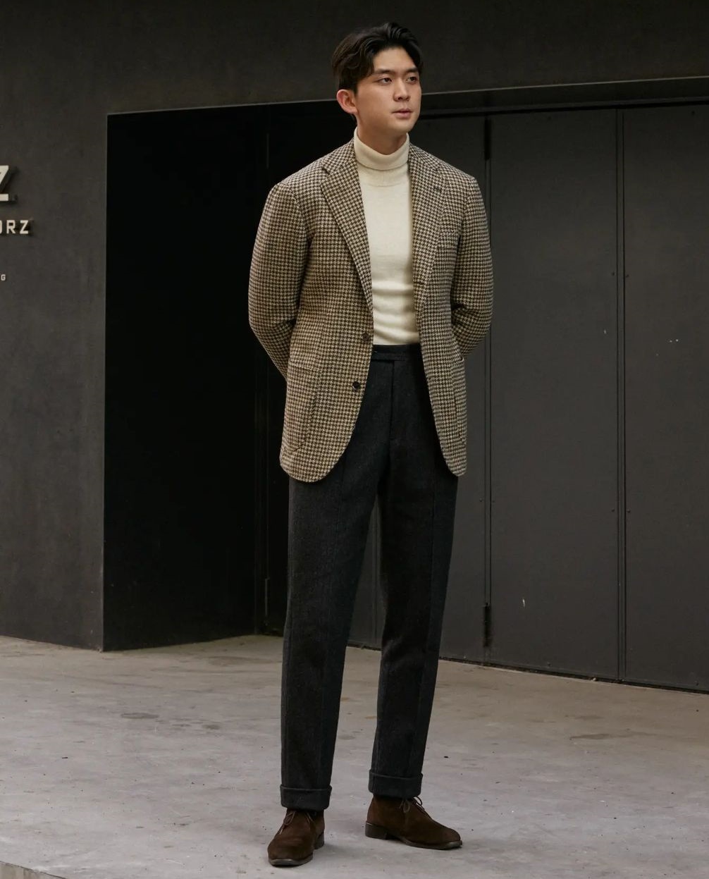 Check Single-Breasted Jacket