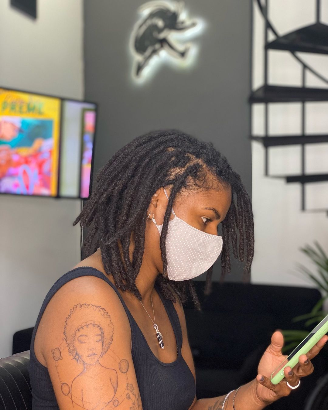 Cute Mid-length Dread Styles