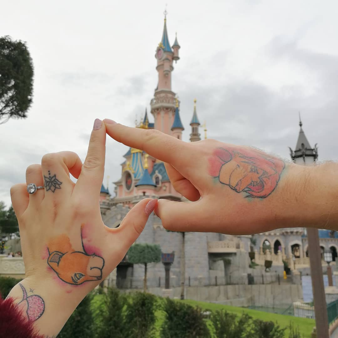 Disney Couple Tattoo Designs To Reminisce Childhood And Youth