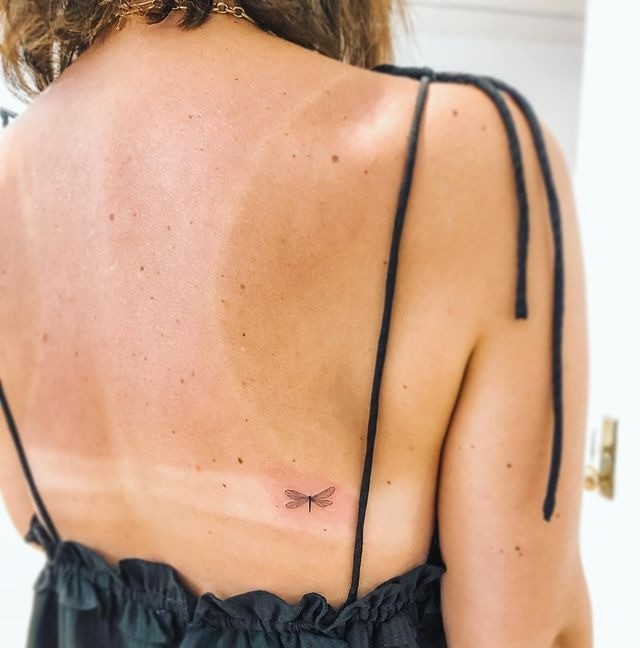 Cute Minimalist Dragonfly Tattoo