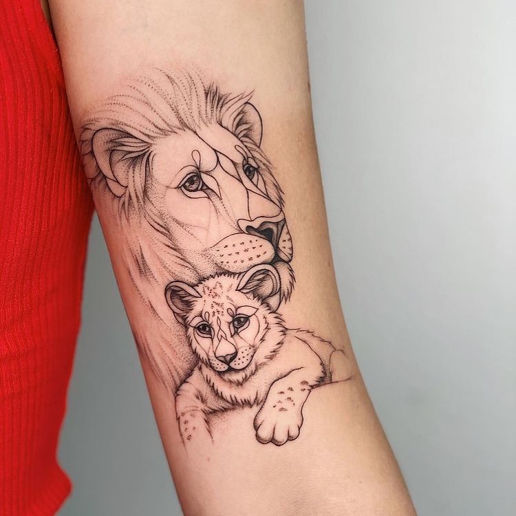 Strength And Courage In Lion Tattoo Idea