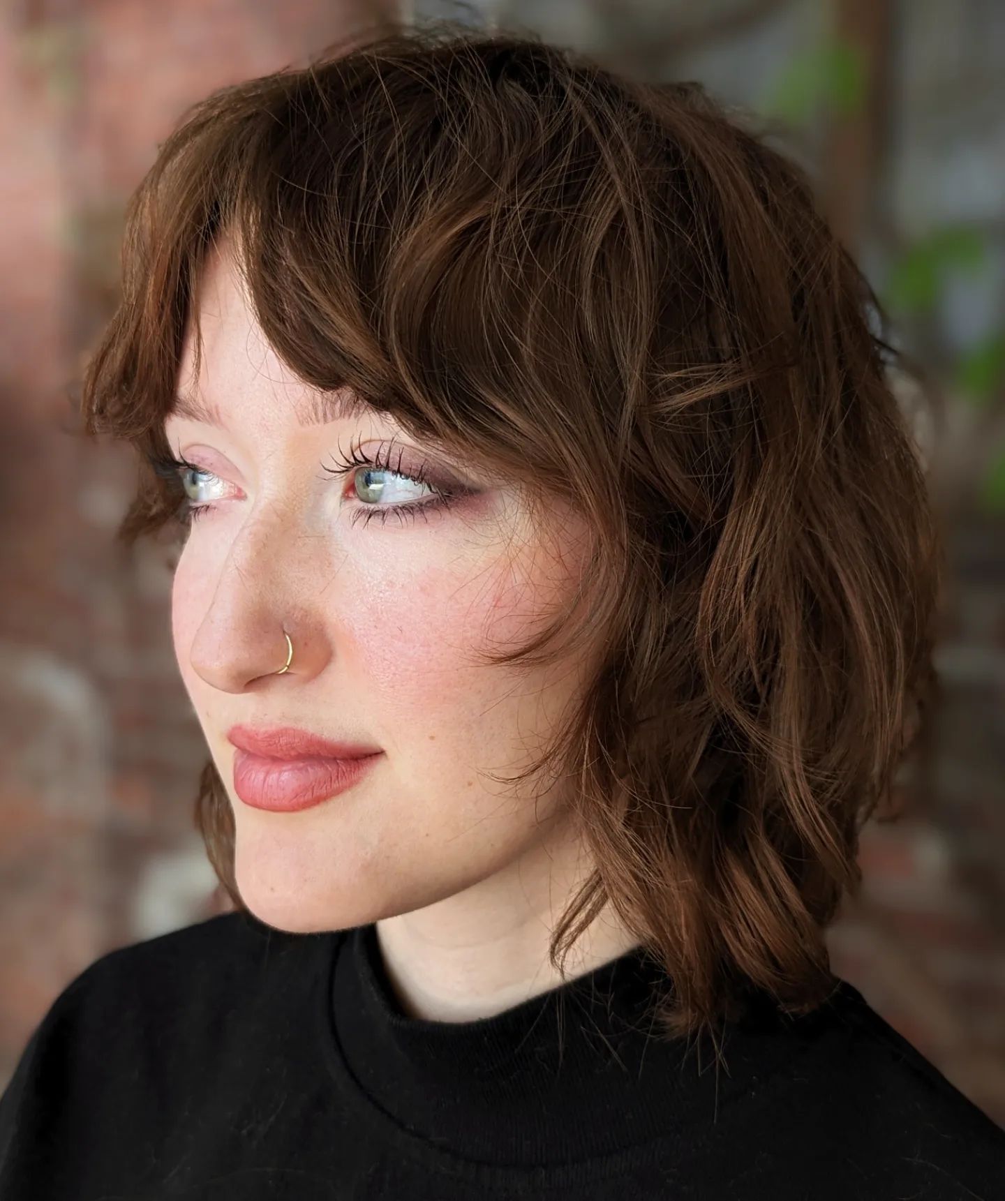 Shaggy Pageboy Haircut on Brown Hair