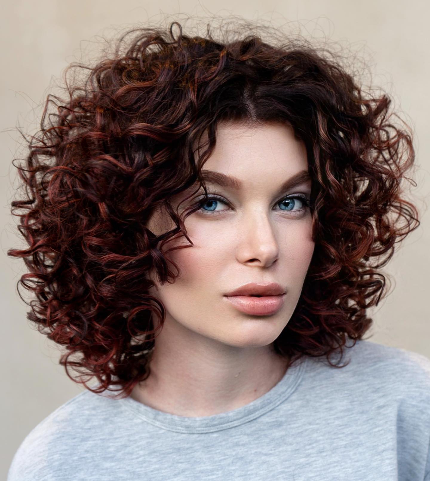 Shoulder Length Naturally Curly Bob Cut