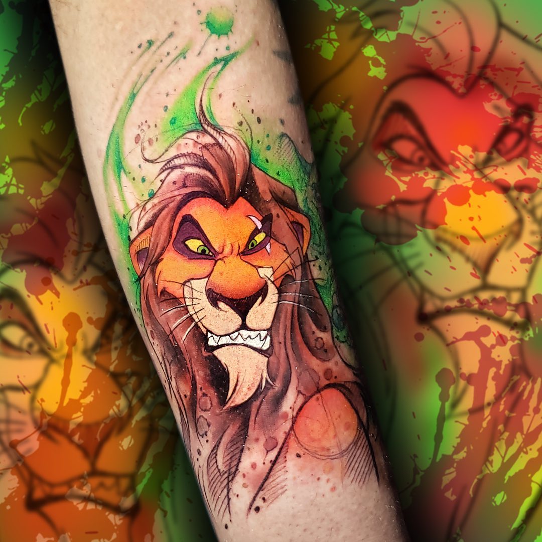 Electric Cat Scratch Tattoos & Piercings - Scar made by @catscratchfreda # scar #thelionking #lionking #simba #disney #disneytattoo #lion #tattoo # tattoos #badguy | Facebook