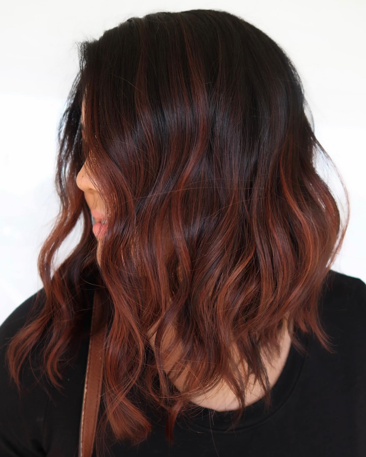 Chocolate Brown Hair with Red Hues