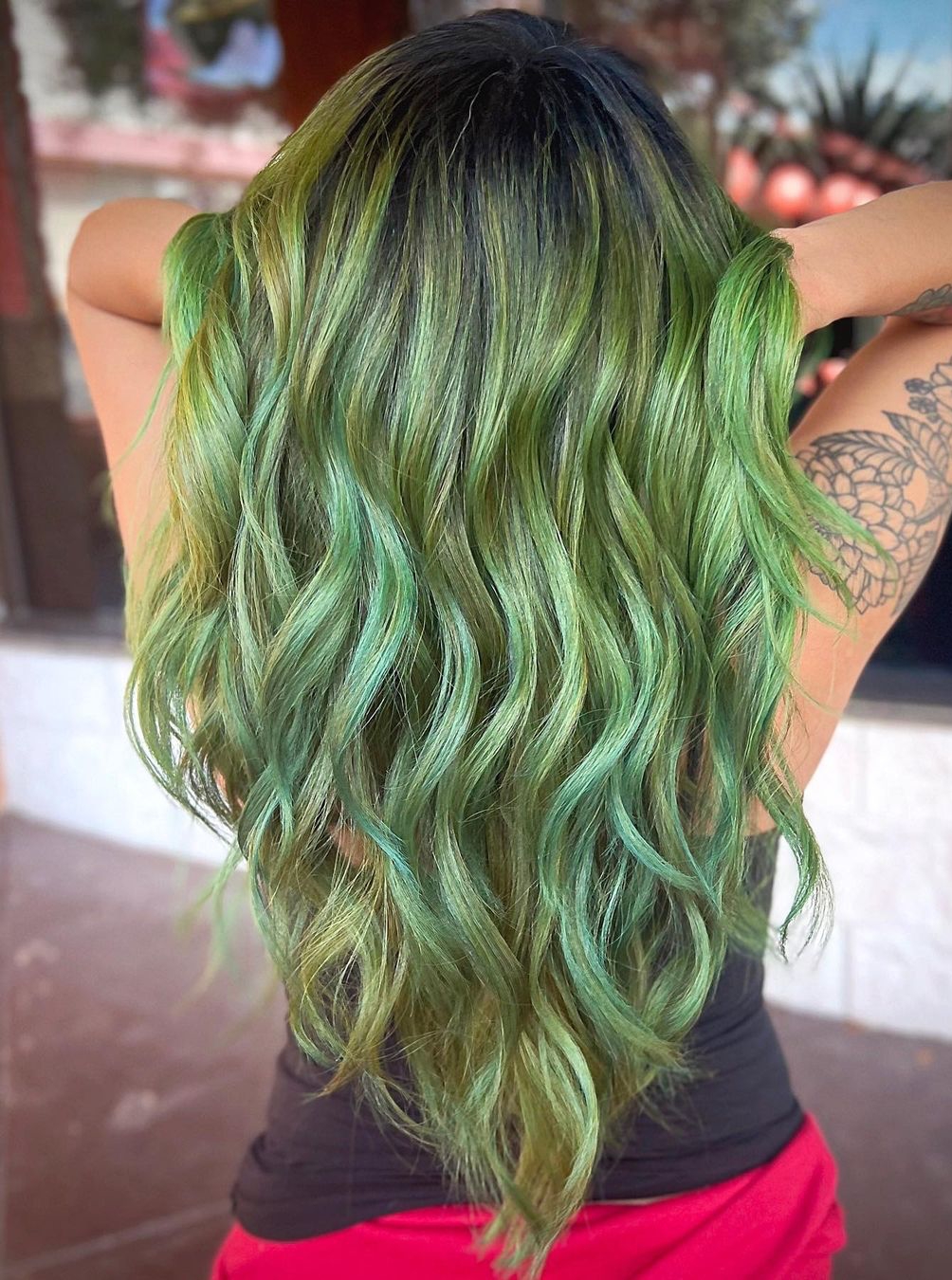 Sea-green-ombre-balayage-highlights-salon-for-colored-hair-NYC • Seagull  Salon