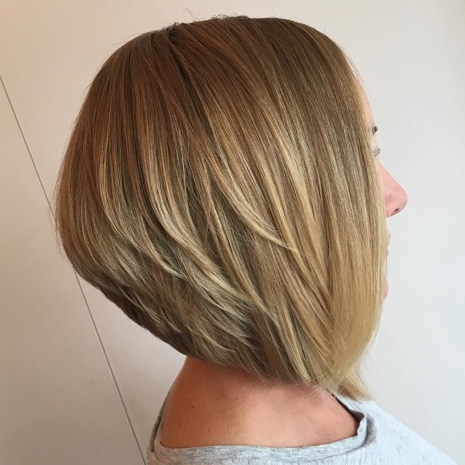 Stacked Angled Bob For Straight Hair