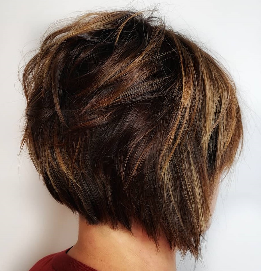 layered razored bob