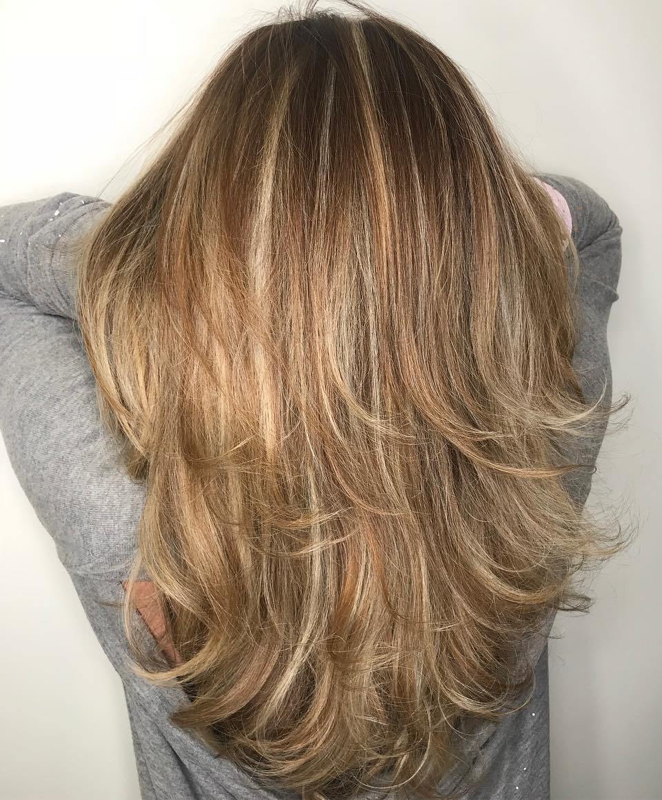 Straight Light Brown Hair With Highlights