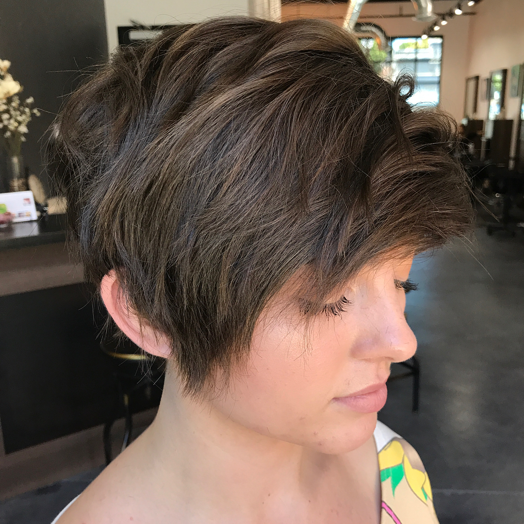 Cute Piece-Y Pixie For Thick Hair