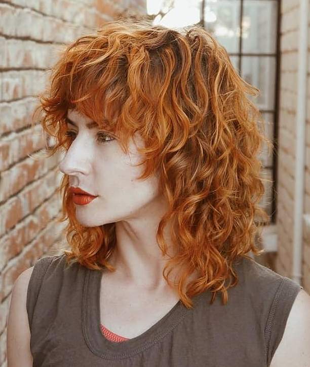 Wavy Shaggy Copper Red Bob