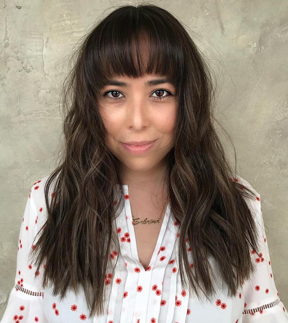 35 Instagram Popular Ways To Pull Off Long Hair With Bangs In 2020