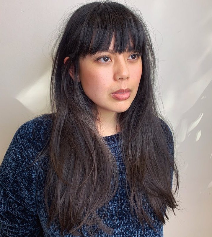 35 Instagram Popular Ways To Pull Off Long Hair With Bangs In 2020