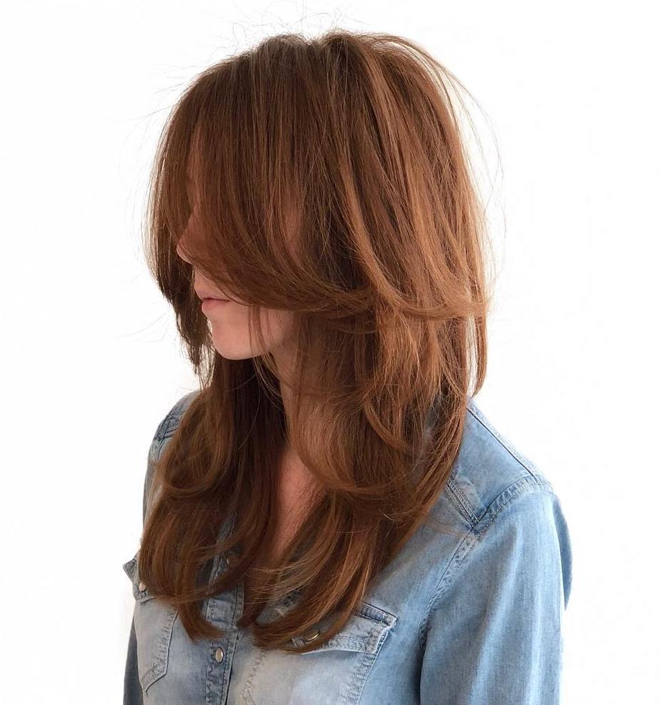 Long Layered Curtain Bangs With Rich Honey Brown Ombre Lace Front Wigs  WigzbyCharise026 | lupon.gov.ph