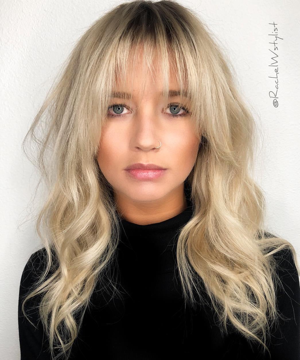 35 Instagram Popular Ways To Pull Off Long Hair With Bangs In 2020