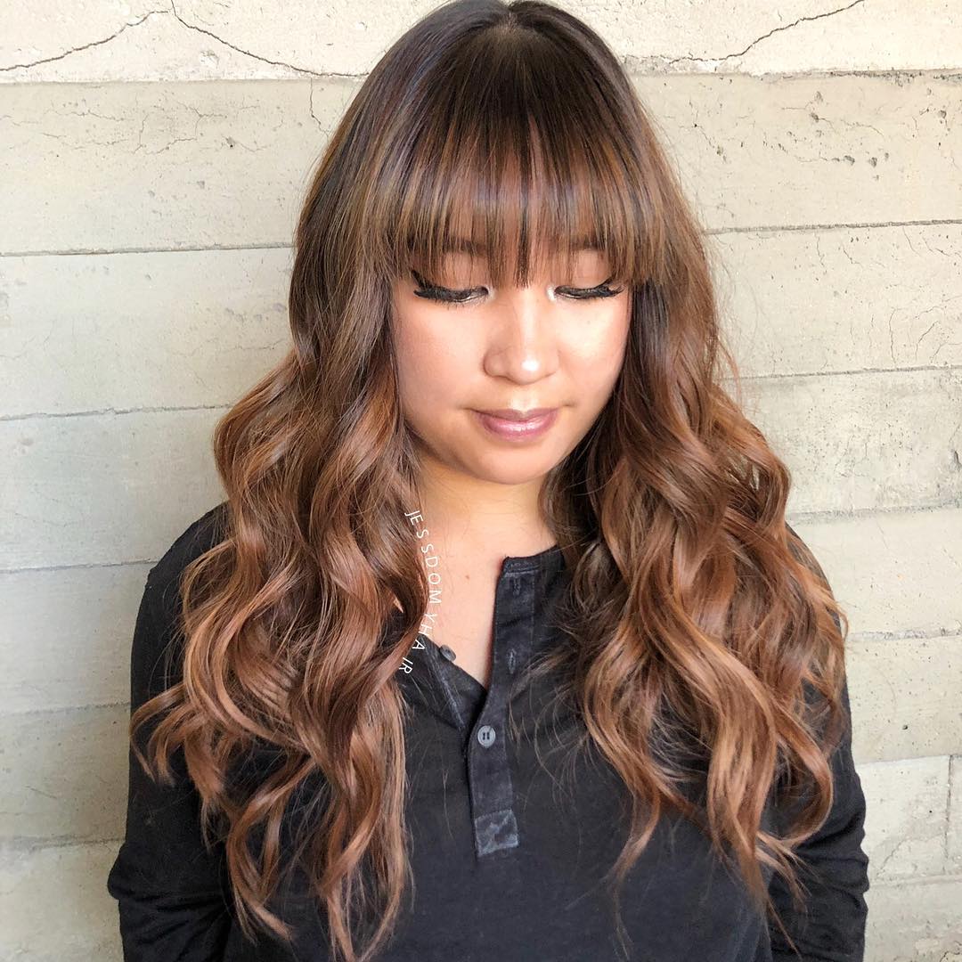 35 Instagram Popular Ways To Pull Off Long Hair With Bangs