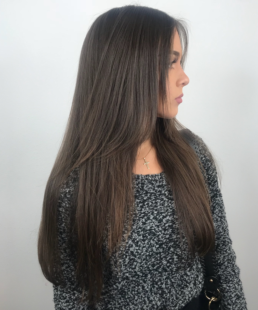 layered haircuts for long black hair