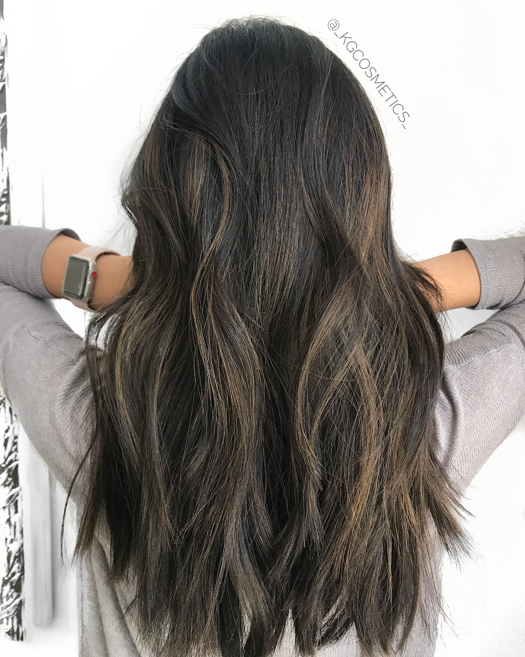 Long Choppy Brunette Hairstyle