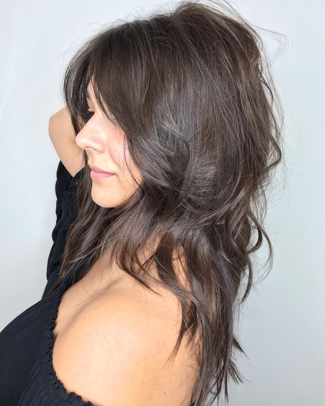 layered haircuts for long black hair