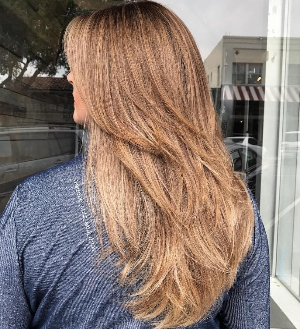Short layers long straight on sale hair