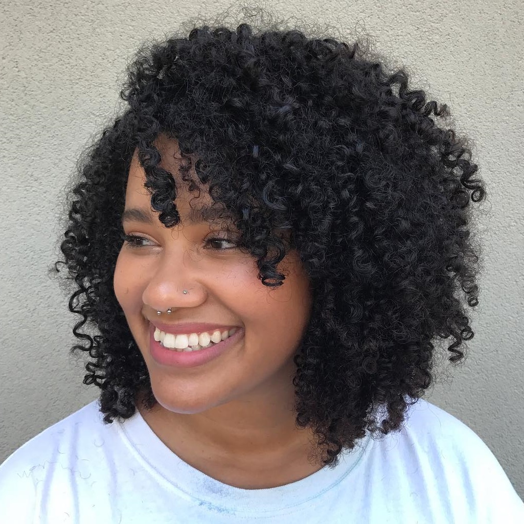 African American Natural Hairstyle With Layers