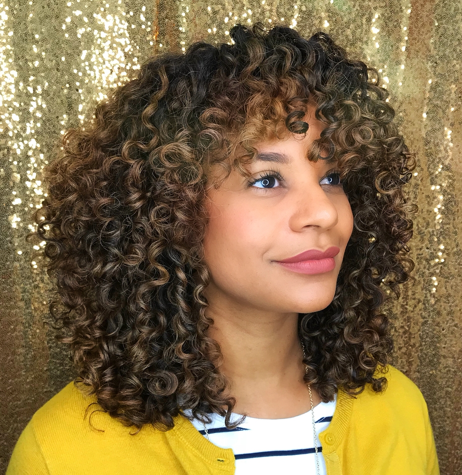 Shoulder-Length Natural Curly Hairstyle