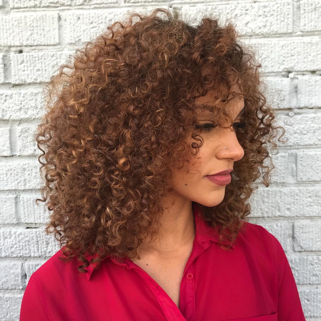 Light Brown Hairstyle For Medium Natural Hair