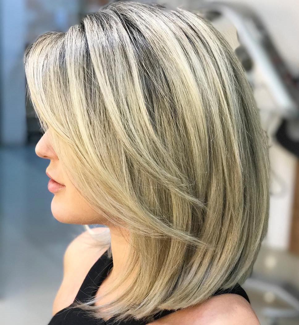 Blonde Lob Blowout