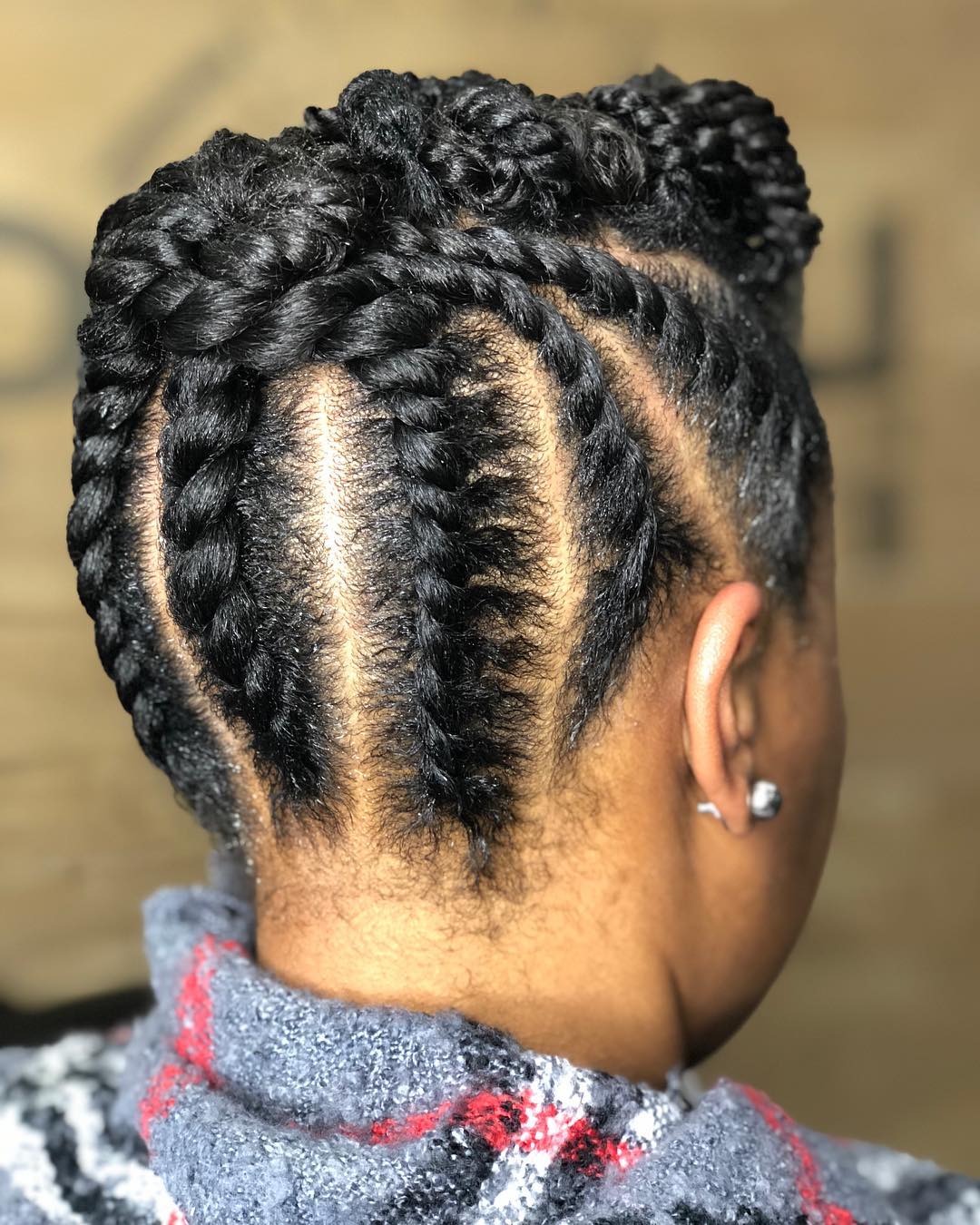 Two Strand Flat Twist Updo