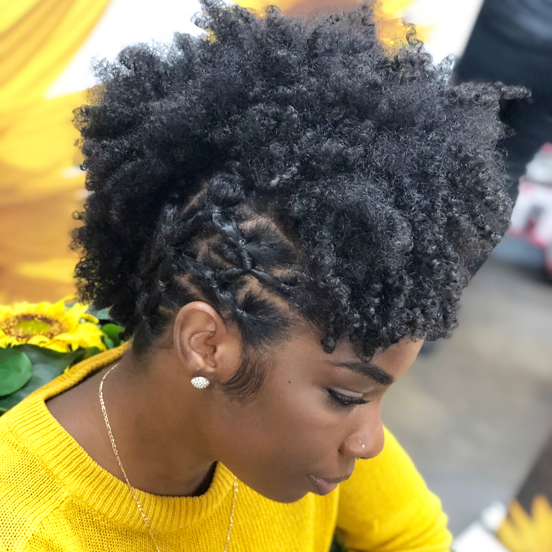 Mohawk Updo For Short Natural Hair