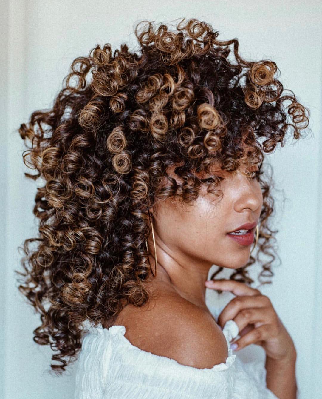 Layered Corkscrew Curls Perm Hairstyle