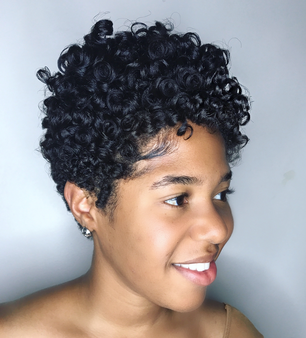 African American Tapered Curly Cut