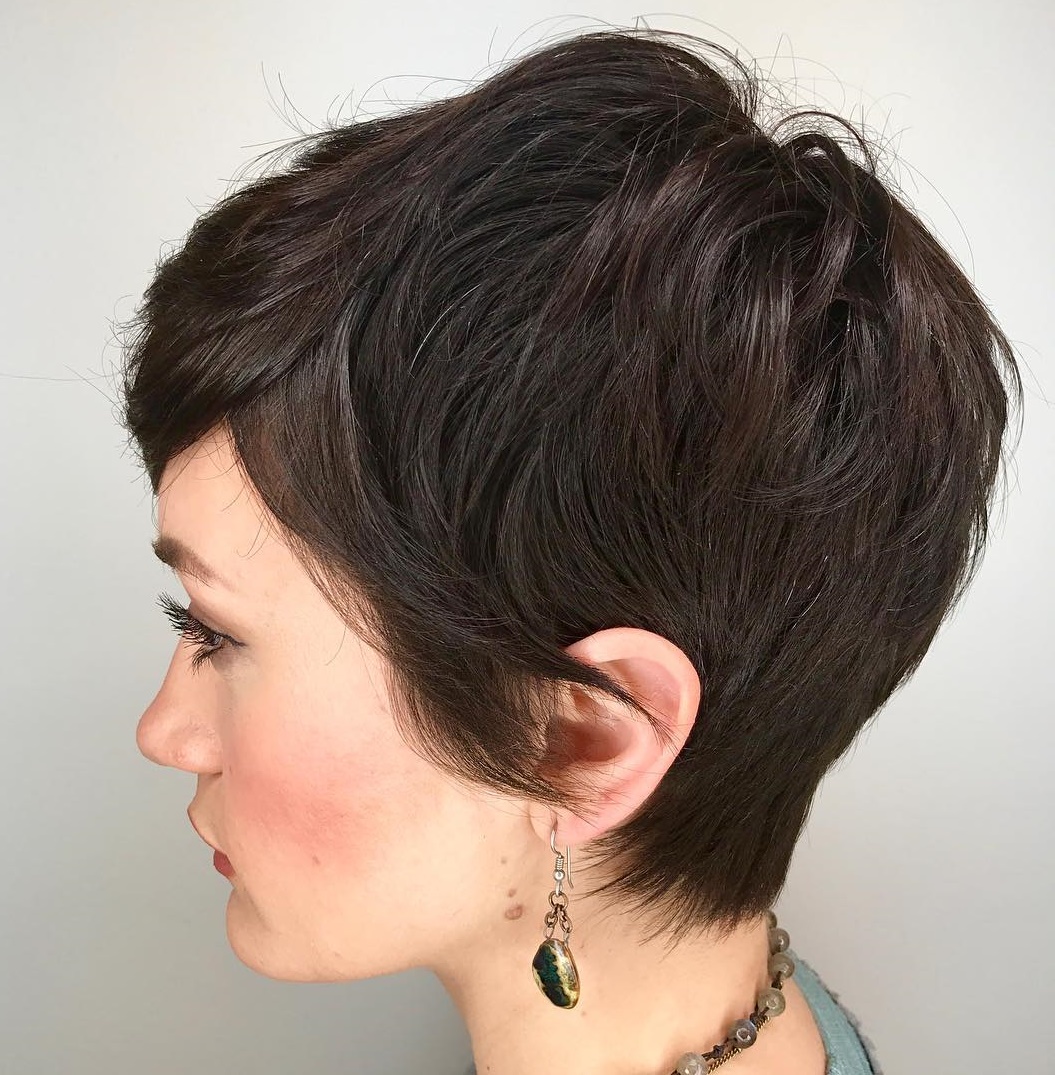 Feathered Razored Pixie Cut