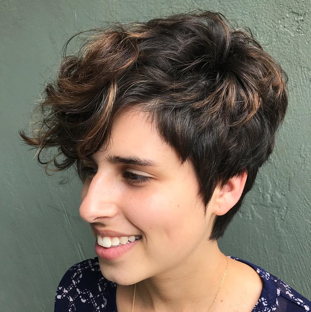 Perky Curly Pixie Cut