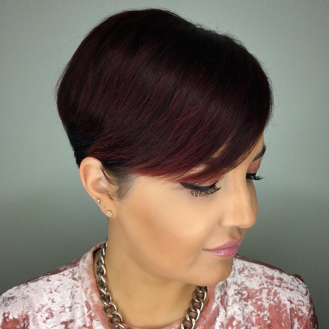 Sleek Pixie For Round Chubby Faces