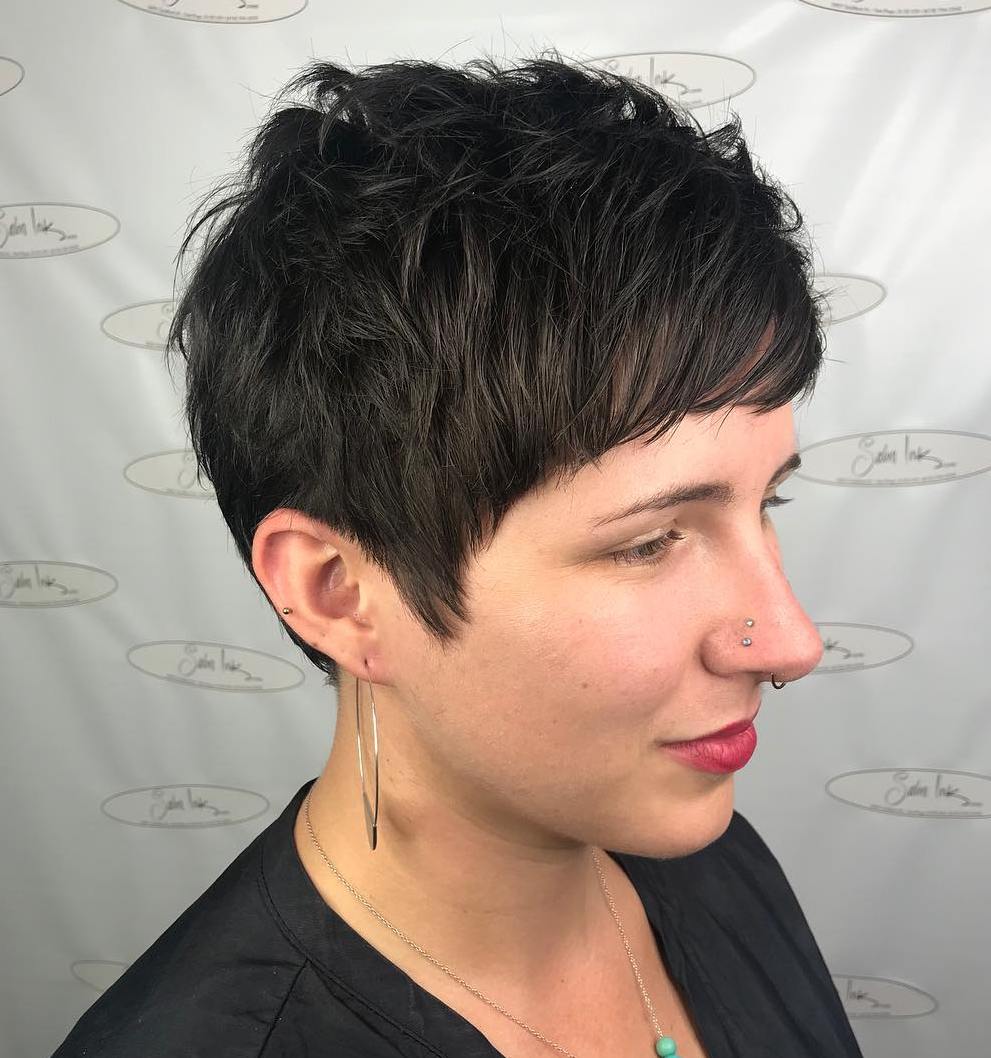 Choppy Layered Pixie With Short Bangs